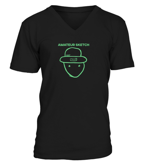 Amateur Leprechaun Sketch Mobile Alabama St Patrick V-Neck T-shirt