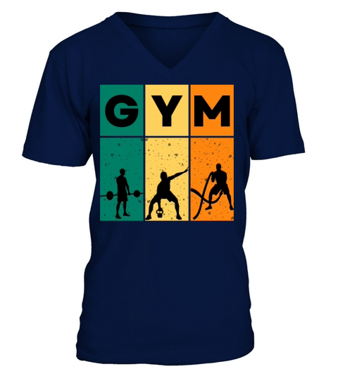 Colorful Modern Gym Sport V-Neck T-shirt