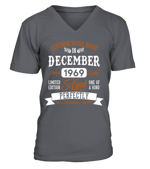 December 1969 Legends Birthday Gift V-Neck T-shirt