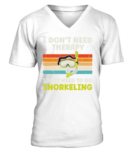 Funny Snorkeling Dive Design For Snorkeler Cool V-Neck T-shirt