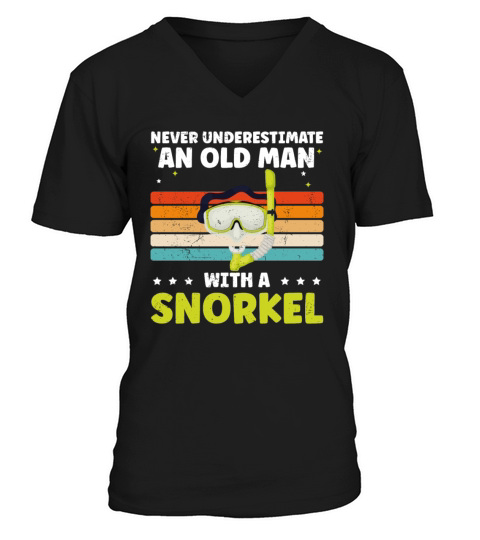 Funny Snorkeling Dive Design For Snorkeler Cool V-Neck T-shirt