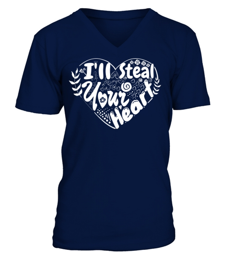Funny Valentines Day Ill Steal Your Heart V-Neck T-shirt