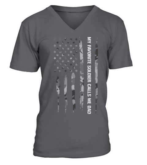 My Favorite Soldier Calls Me Dad V-Neck T-shirt
