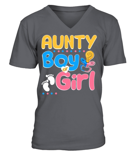 Pink or Blue Aunty Loves You Best Auntie Ever V-Neck T-shirt