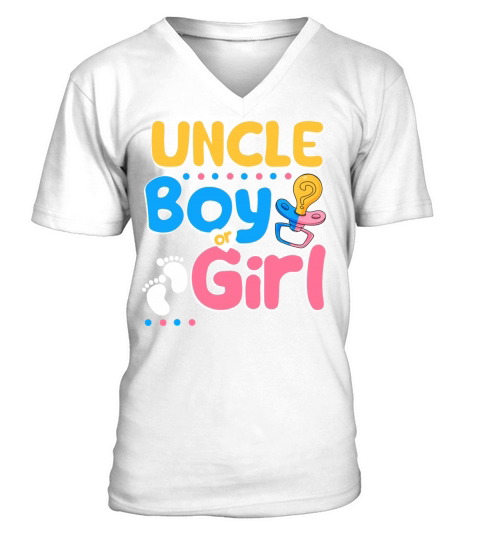 Pink or Blue Uncle Loves You Best Uncle Ever V-Neck T-shirt