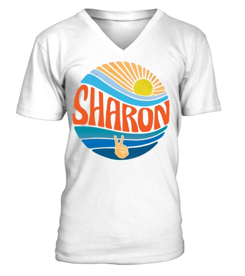Sharon Shirt Vintage Sunset Sharon Groovy Tie Dye V-Neck T-shirt