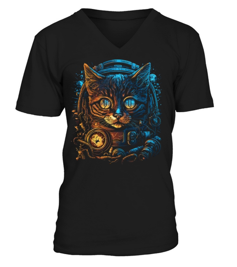 Space Kitty V-Neck T-shirt