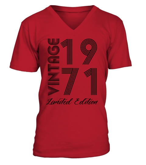 Vintage 1971 Vintage Birthday Retro Vintage V-Neck T-shirt