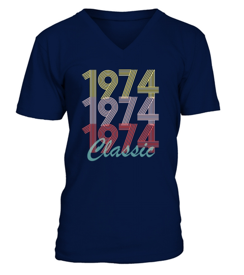 Vintage 1974 Classic V-Neck T-shirt