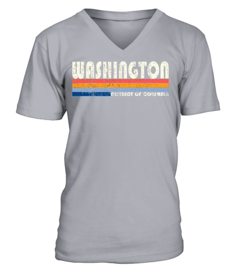 Vintage 70S 80S Style Washington Dc V-Neck T-shirt