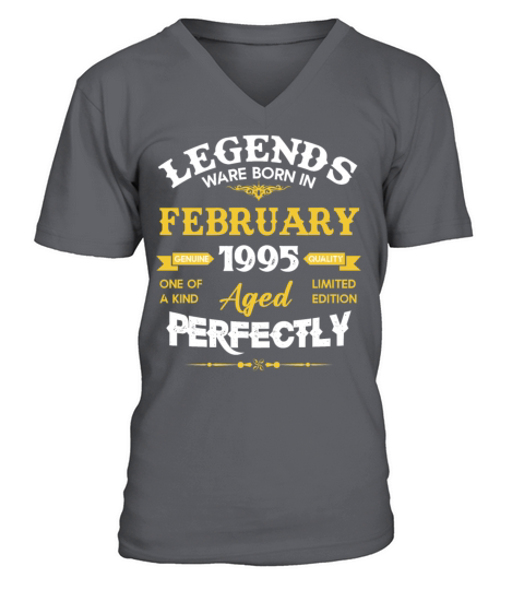 Vintage Aged To Perfection February 1995 V-Neck T-shirt