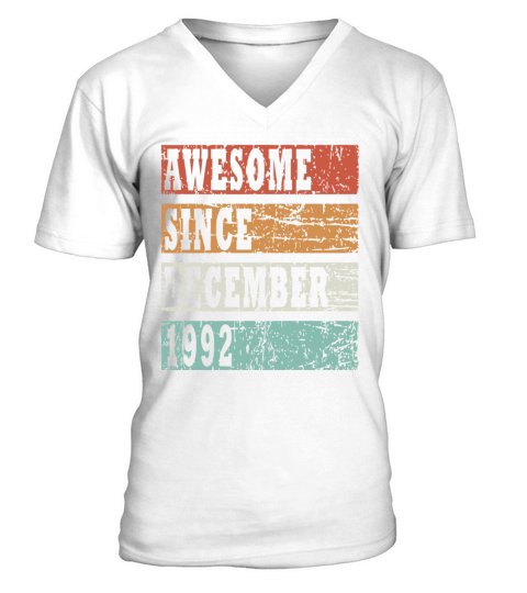 Vintage gift idea born December 1992 V-Neck T-shirt