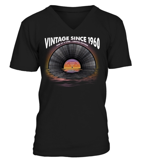 Vintage since 1960 Retro Disco Music Vintage V-Neck T-shirt