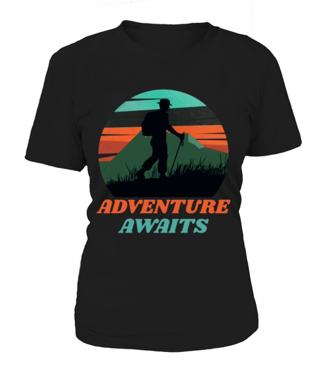 Adventure Awaits Retro Vintage Mountain Adventurer Women's T-Shirt