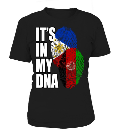 Afghan And Filipino Mix Heritage DNA Flag Women's T-Shirt