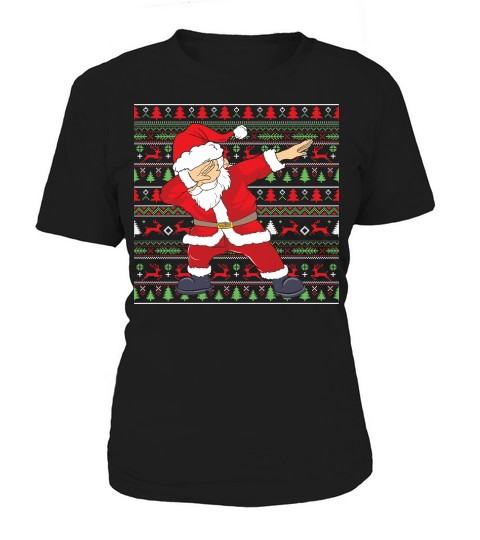 Merry Christmas Dabbing Santa Claus Ugly Sweater Women's T-Shirt