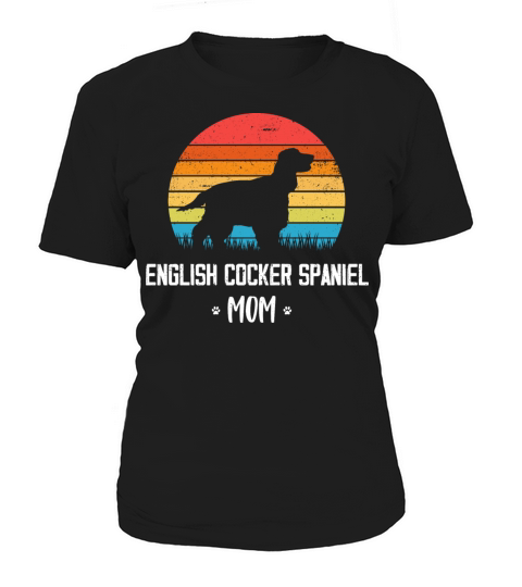 English Cocker Spaniel Mom Retro Vintage Women's T-Shirt