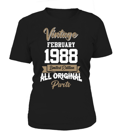 February 1988 Vintage Birthday Present Women's T-Shirt