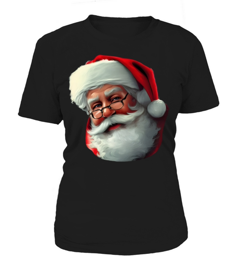 Merry Christmas Santa Claus vintage image 1960 Women's T-Shirt