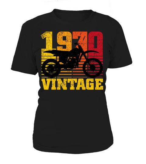 Vintage 1970 Motocross Dirt Bike 50th Birthday Women's T-Shirt