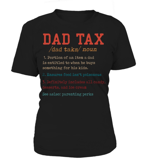 Vintage Dad Tax Definition Men Funny Fathers Day Women's T-Shirt