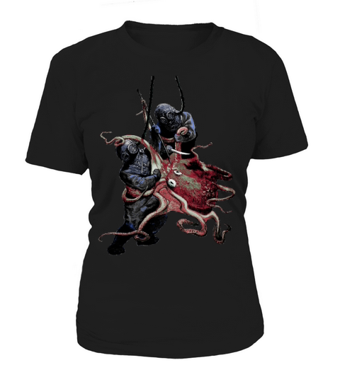 Vintage Helmet Divers Fighting Off a Big Octopus Women's T-Shirt