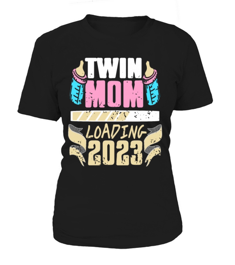 Womens Twin Mama Twin Mom to Be Pregnancy Women's T-Shirt