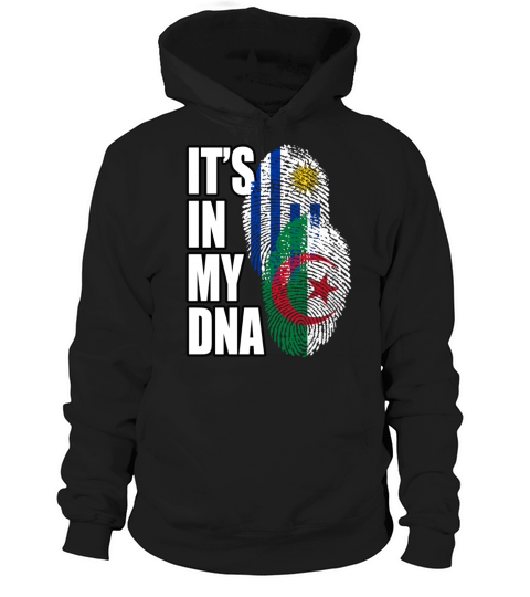 Algerian And Uruguayan Mix Heritage DNA Flag Hoodie Unisex