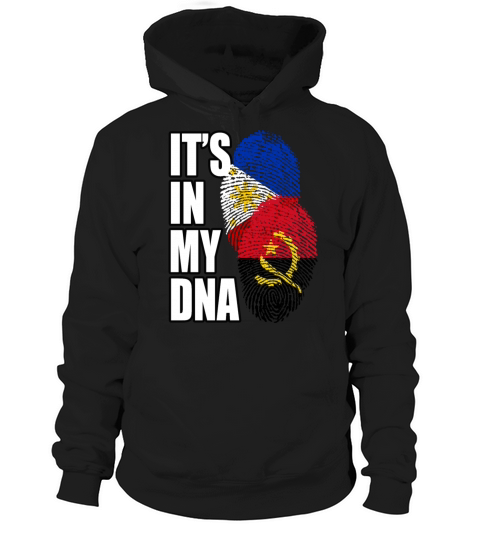 Angolan And Filipino Mix Heritage DNA Flag Hoodie Unisex
