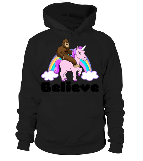 Bigfoot Riding A Unicorn Hoodie Unisex
