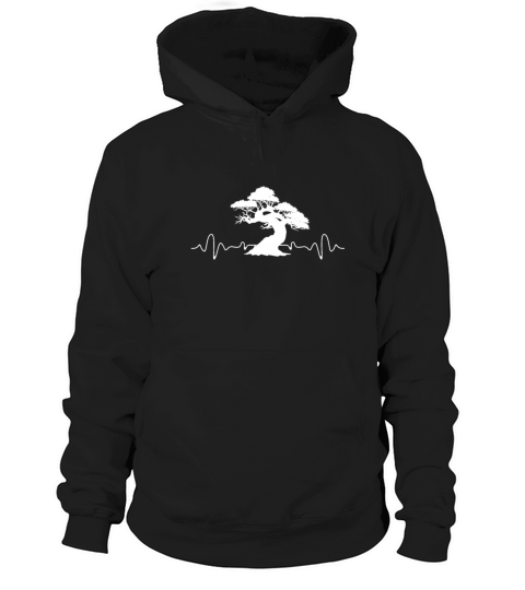 Bonsai Tree Heartbeat Heartline Japanese Garden Hoodie Unisex