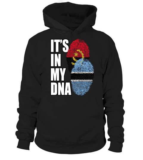 Botswana And Angolan Mix Heritage DNA Flag Hoodie Unisex