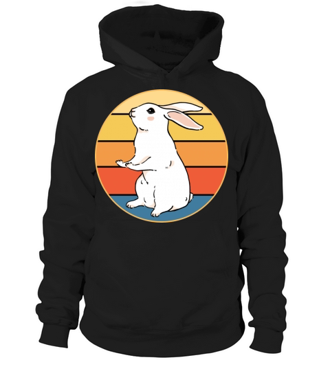 Cute Rabbit Bunny Retro Sunset Vintage Animal Pet Hoodie Unisex