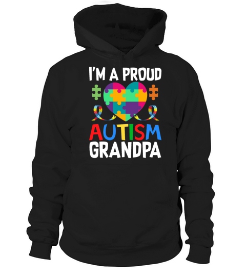 Proud Grandpa Autism Awareness Family Matching Hoodie Unisex