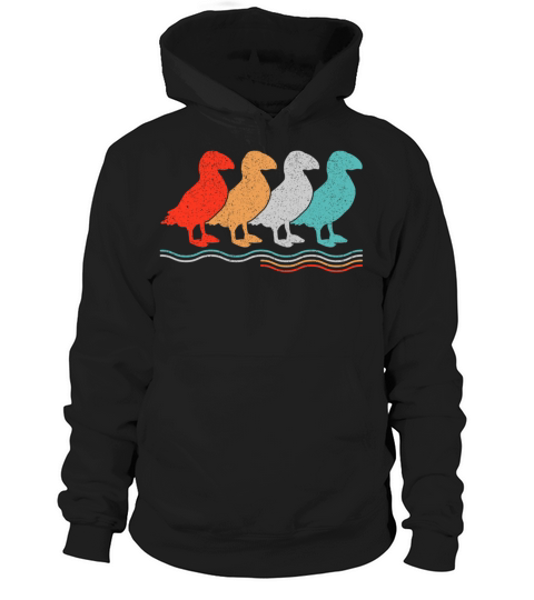 Vintage Puffin Bird Seabird Puffins Hoodie Unisex