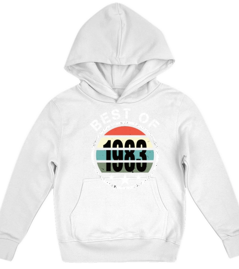 40th birthday vintage 1983 best of 1983 Kids Hoodie