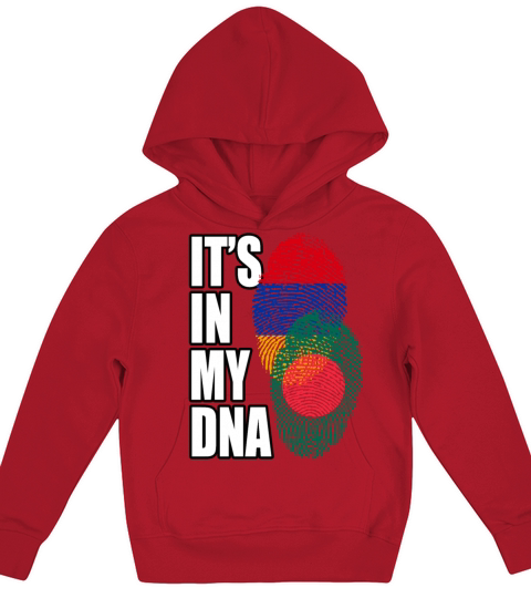 Armenian And Bangladeshi Mix Heritage DNA Flag Kids Hoodie
