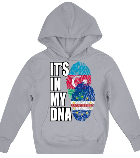 Azerbaijani And Cabo Verdean Mix Heritage DNA Flag Kids Hoodie