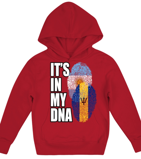 Barbadian And Argentinian Mix Heritage DNA Flag Kids Hoodie