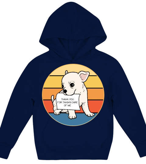 Cute Chihuahua Dog Breed Vintage Retro Sunset Kids Hoodie