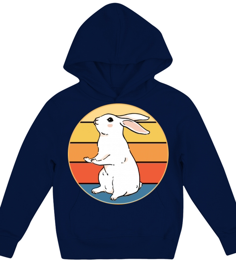 Cute Rabbit Bunny Retro Sunset Vintage Animal Pet Kids Hoodie