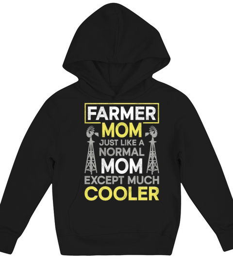 Farming Farmer Mom Mother Vintage Kids Hoodie