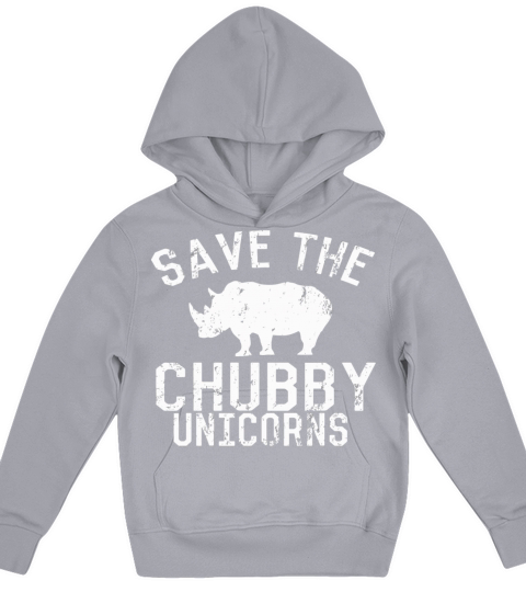 Funny Save The Chubby Unicorns Fat Rhino Vintage Kids Hoodie