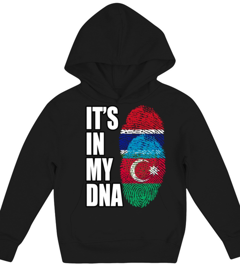 Gambian And Azerbaijani Mix Heritage DNA Flag Kids Hoodie