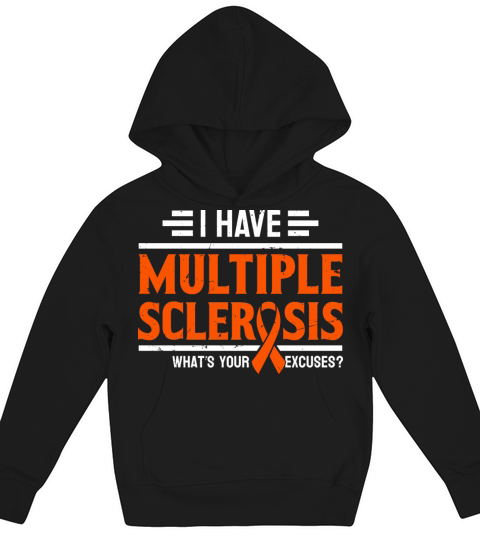 I Have Multiple Sclerosis Awareness Orange Ribbon Kids Hoodie