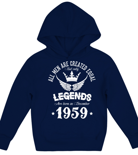 Legends Were Born In December 1959 Birthday Kids Hoodie