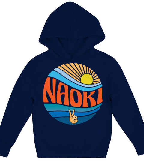Naoki Shirt Vintage Sunset Naoki Groovy Tie Dye Kids Hoodie