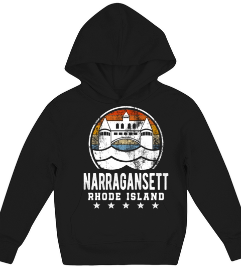 Narragansett - Rhode Island Gansett Retro Vintage Kids Hoodie