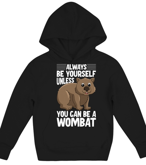 Native Australian Animal Lovers Cute Wombat Kids Hoodie