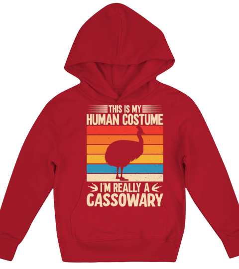 Retro Cassowary Vintage Cassowaries Quote Kids Hoodie